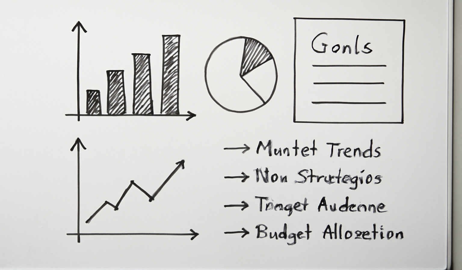tableau blanc avec graphiques et notes