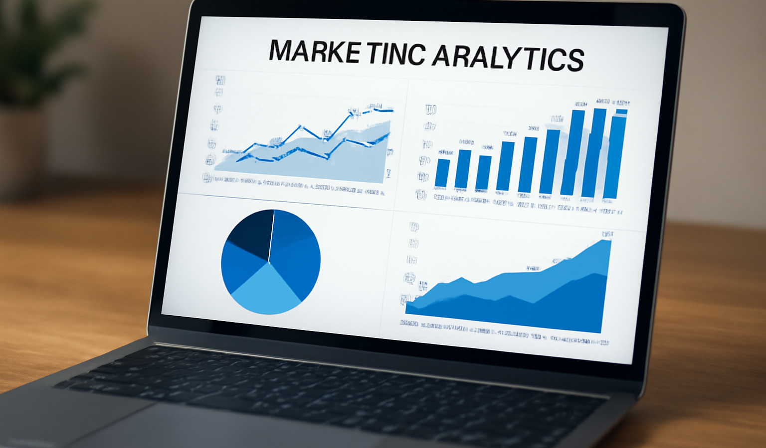 ordinateur affichant graphes d'audience marketing