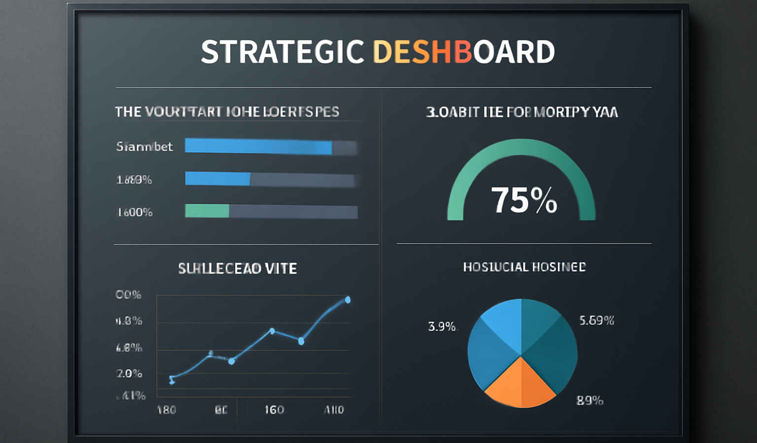 tableau de bord stratégique affichant indicateurs clés
