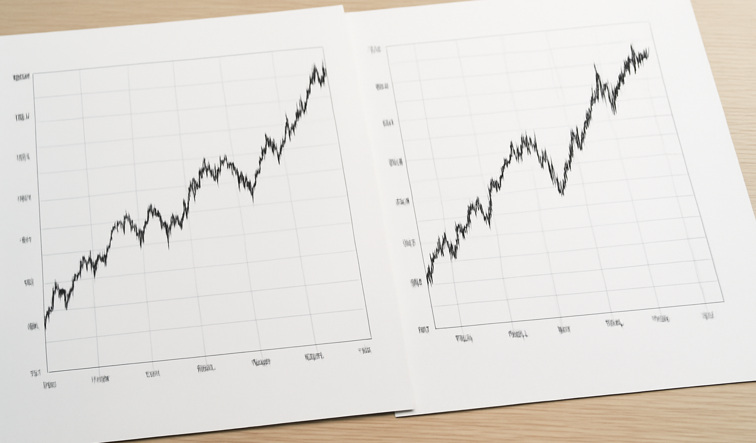 deux graphiques financiers cote a cote comparant entreprises