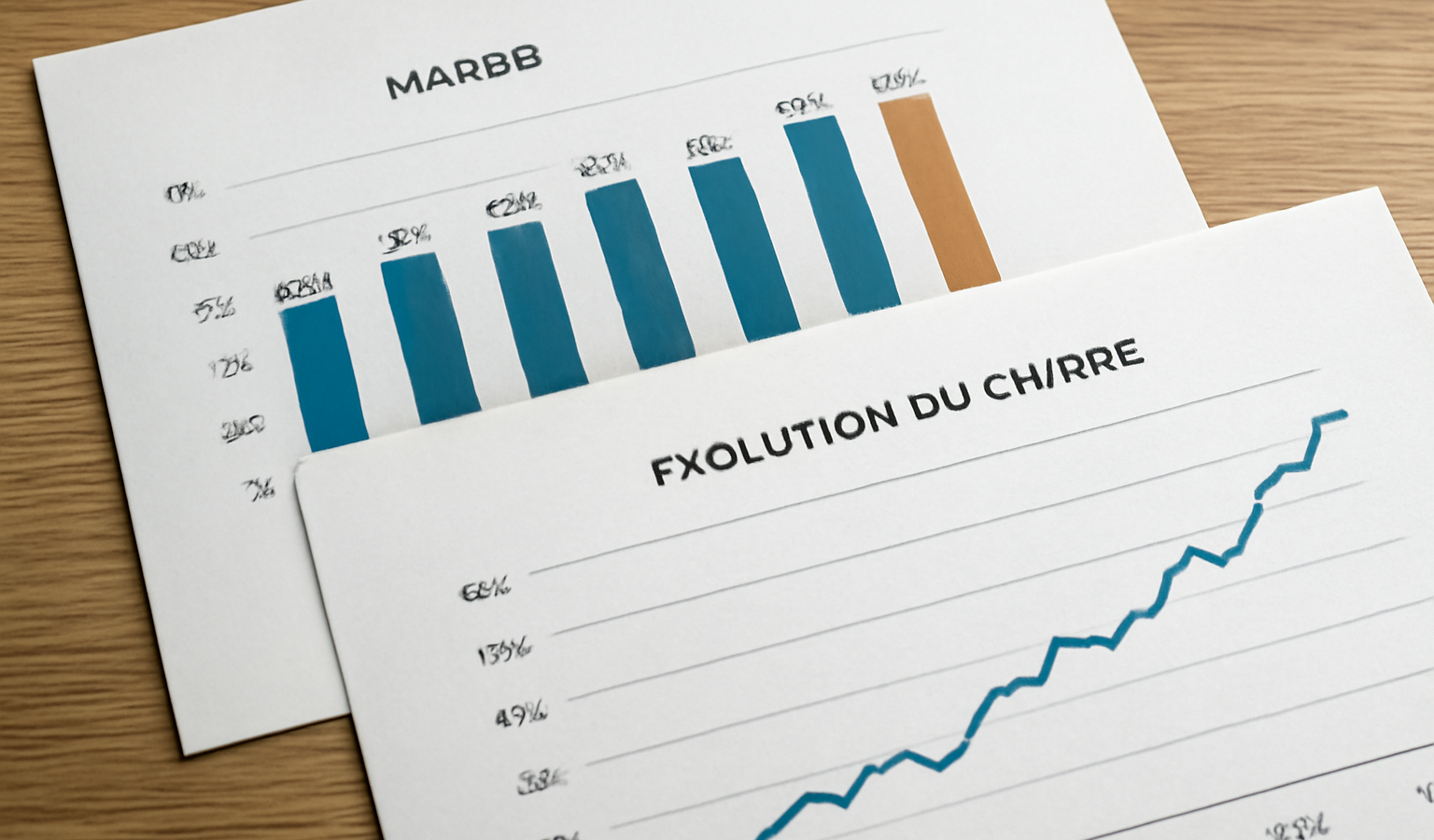 graphiques comparant marges et evolution chiffre