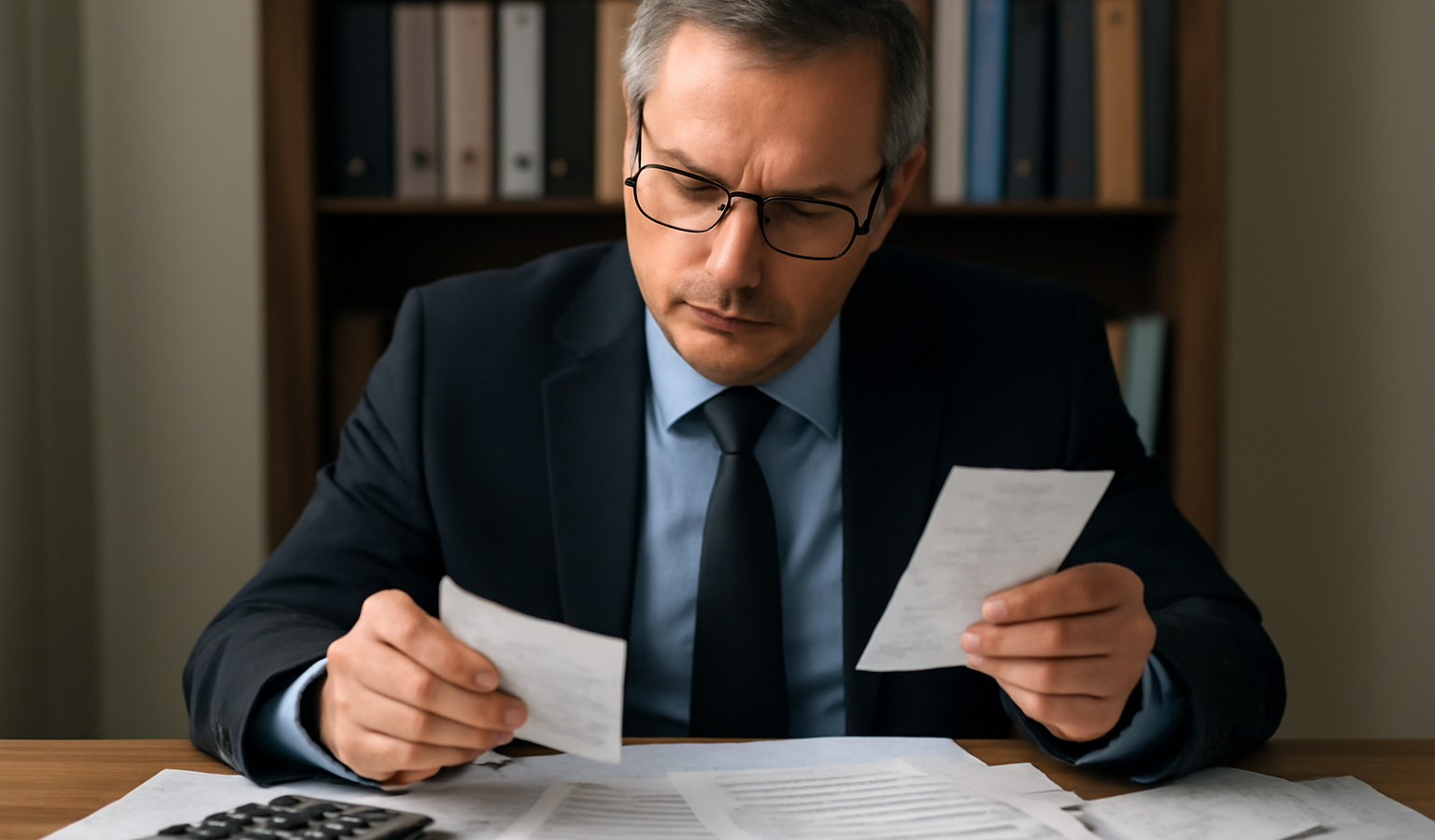 expert fiscal examinant des factures et reçus