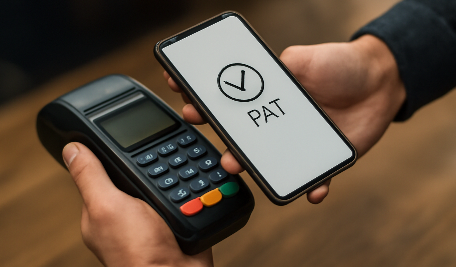 terminal paiement et smartphone avec transaction