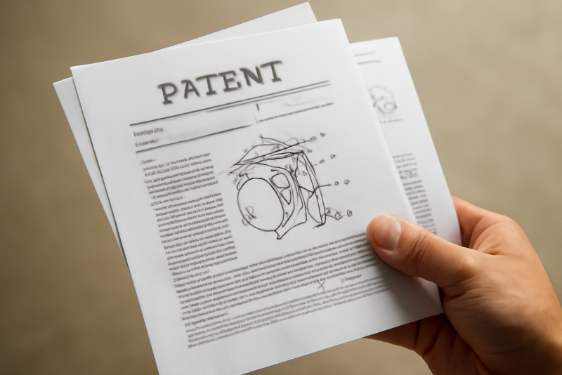 main tenant un dossier de brevets et schemas