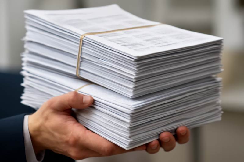 mains serrant piles de documents financiers