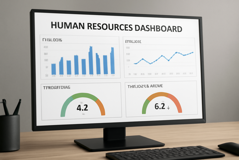 tableau de bord RH avec indicateurs clés