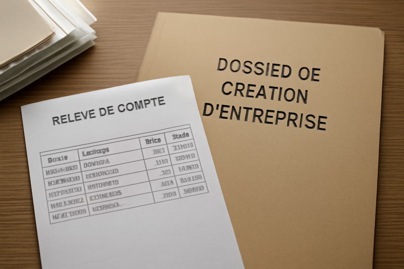 documents bancaires et dossiers de creation d'entreprise