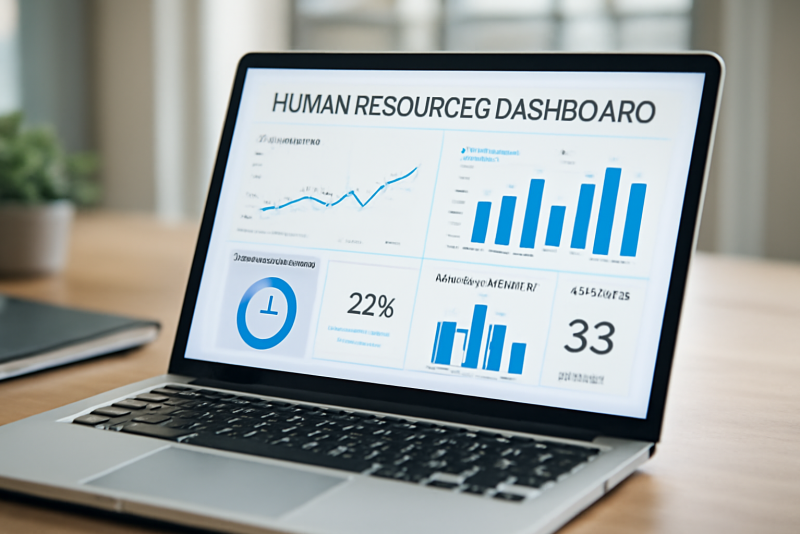 tableau de bord RH avec indicateurs de performance