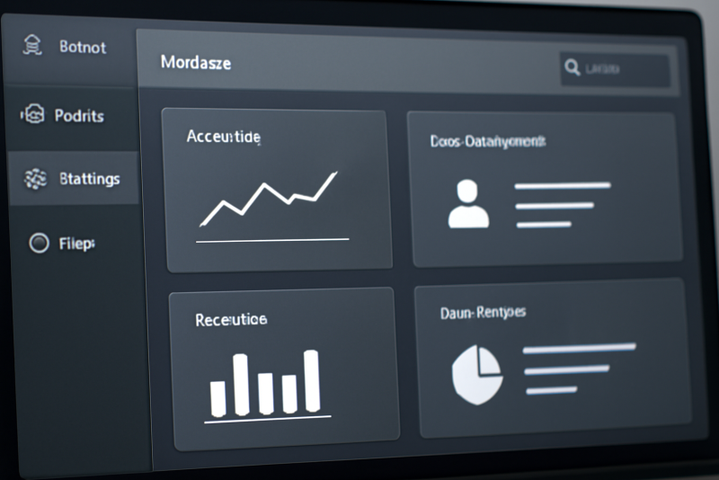 écran montrant interface logicielle avec modules