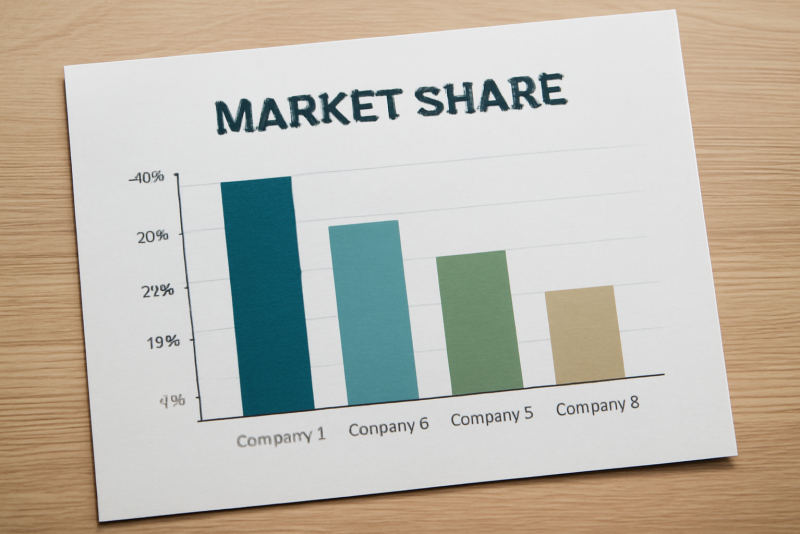 graphique comparatif de parts de marche
