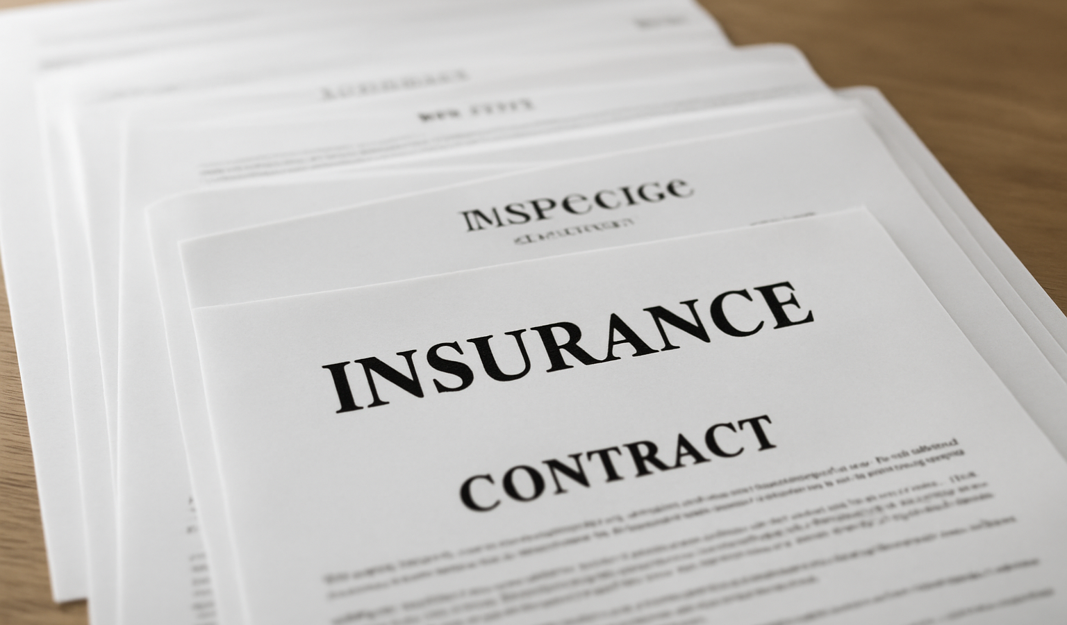 piles de polices d'assurance et contrats