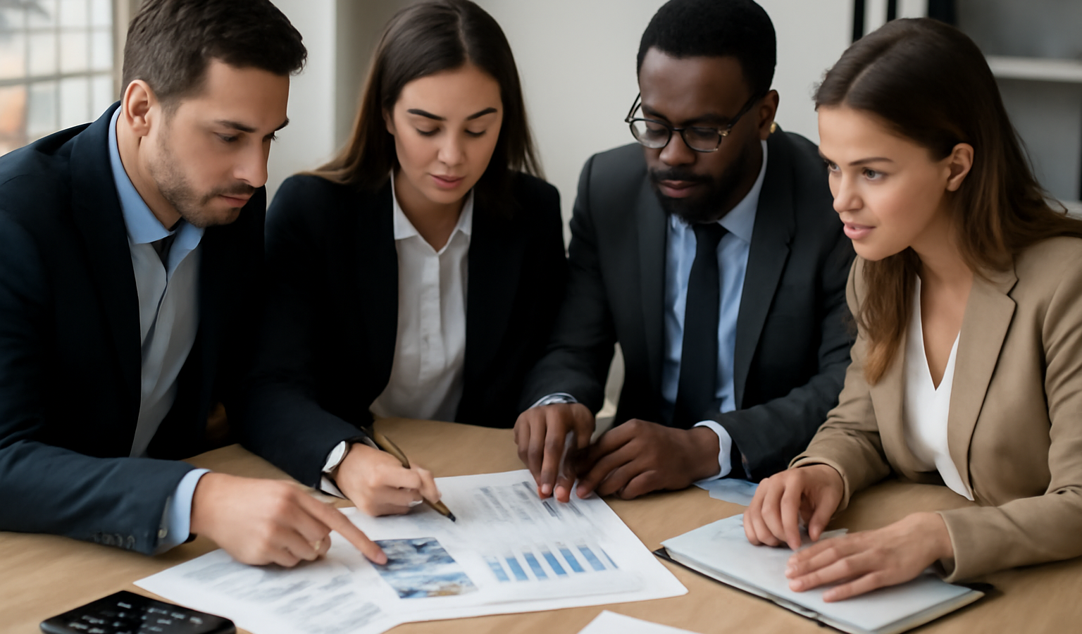 équipe finance analysant postes de dépenses