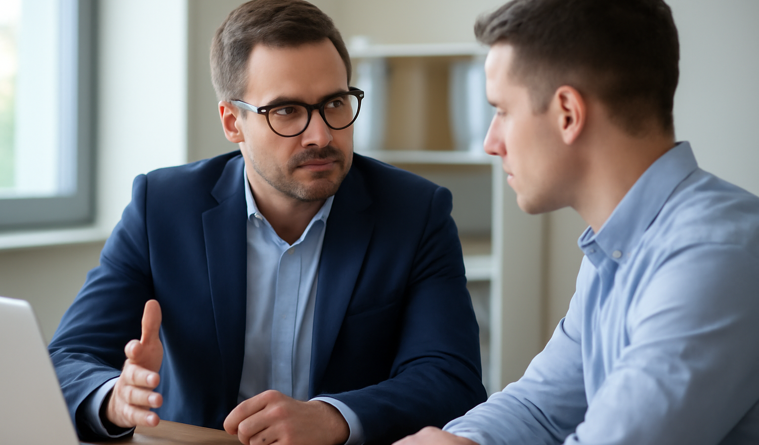 manager donnant un feedback a un collaborateur