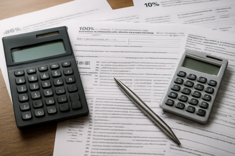 table contenant documents fiscaux et calculettes