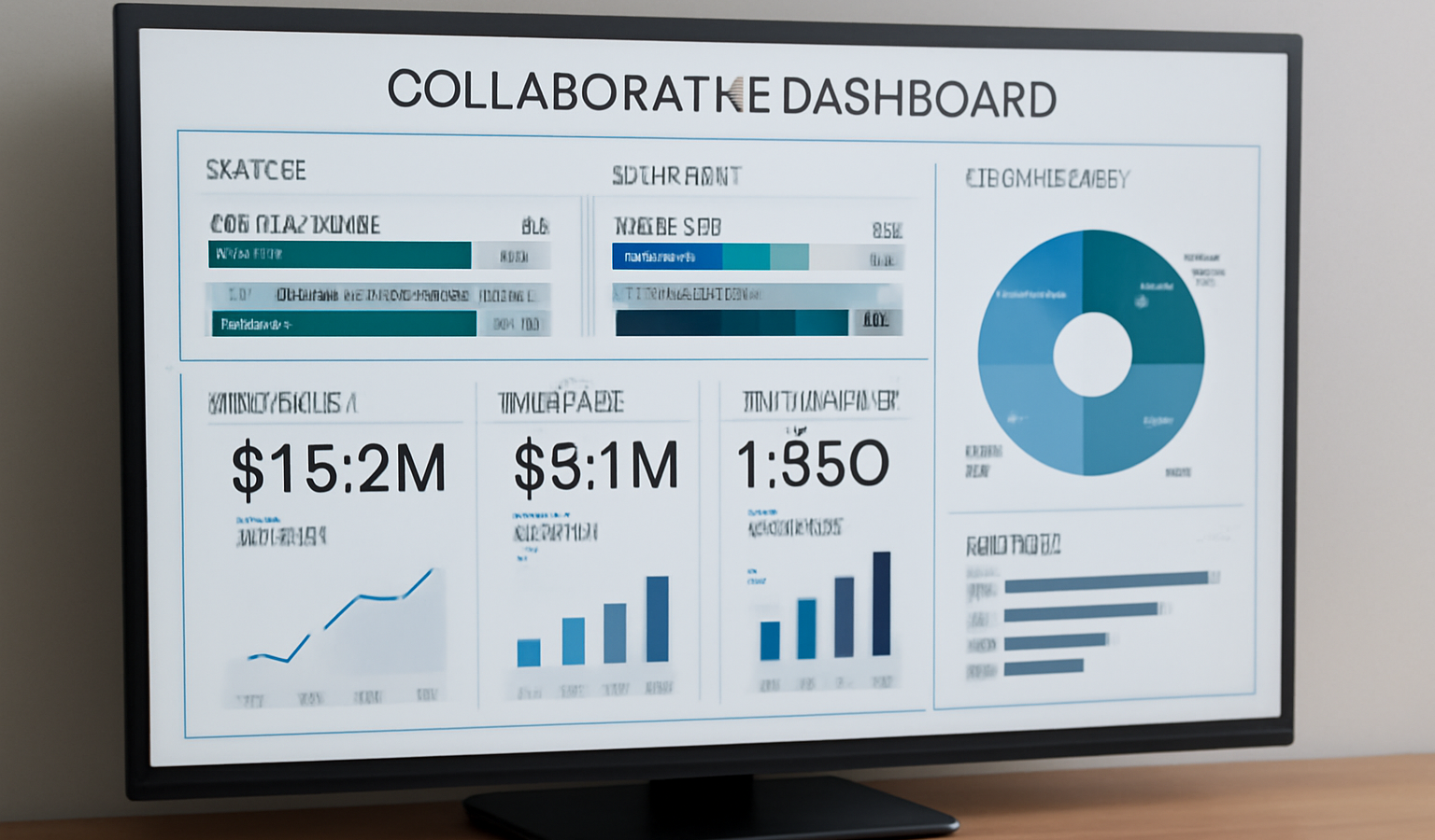 tableau de bord collaboratif affiche objectifs et indicateurs