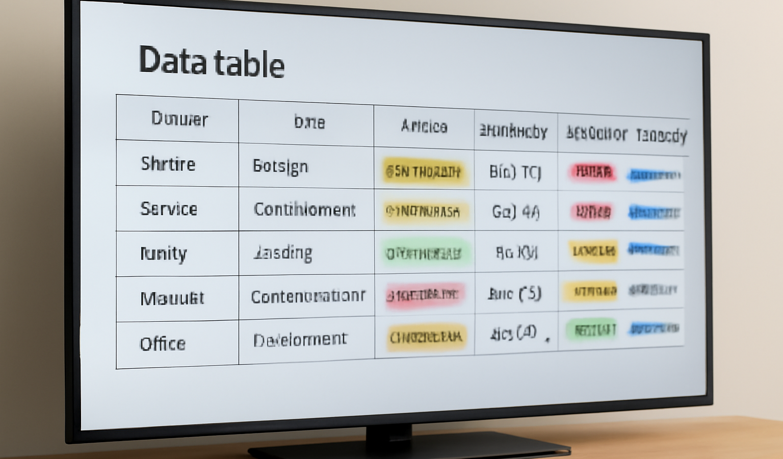 tableau de donnees collaboratif sur ecran