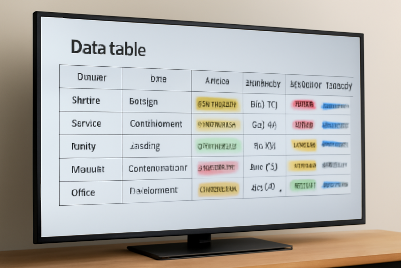 tableau de donnees collaboratif sur ecran