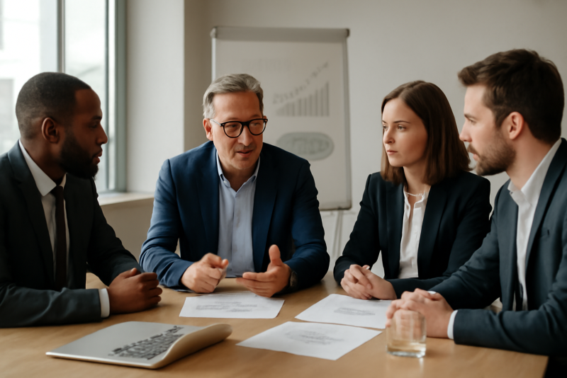 reunion de dirigeant debat sur modele economique