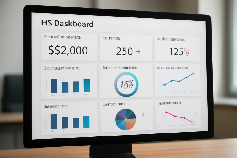 tableau de bord RH affichant KPIs de performance