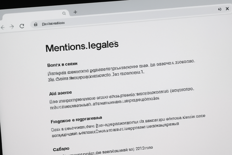 page web affichant texte juridique