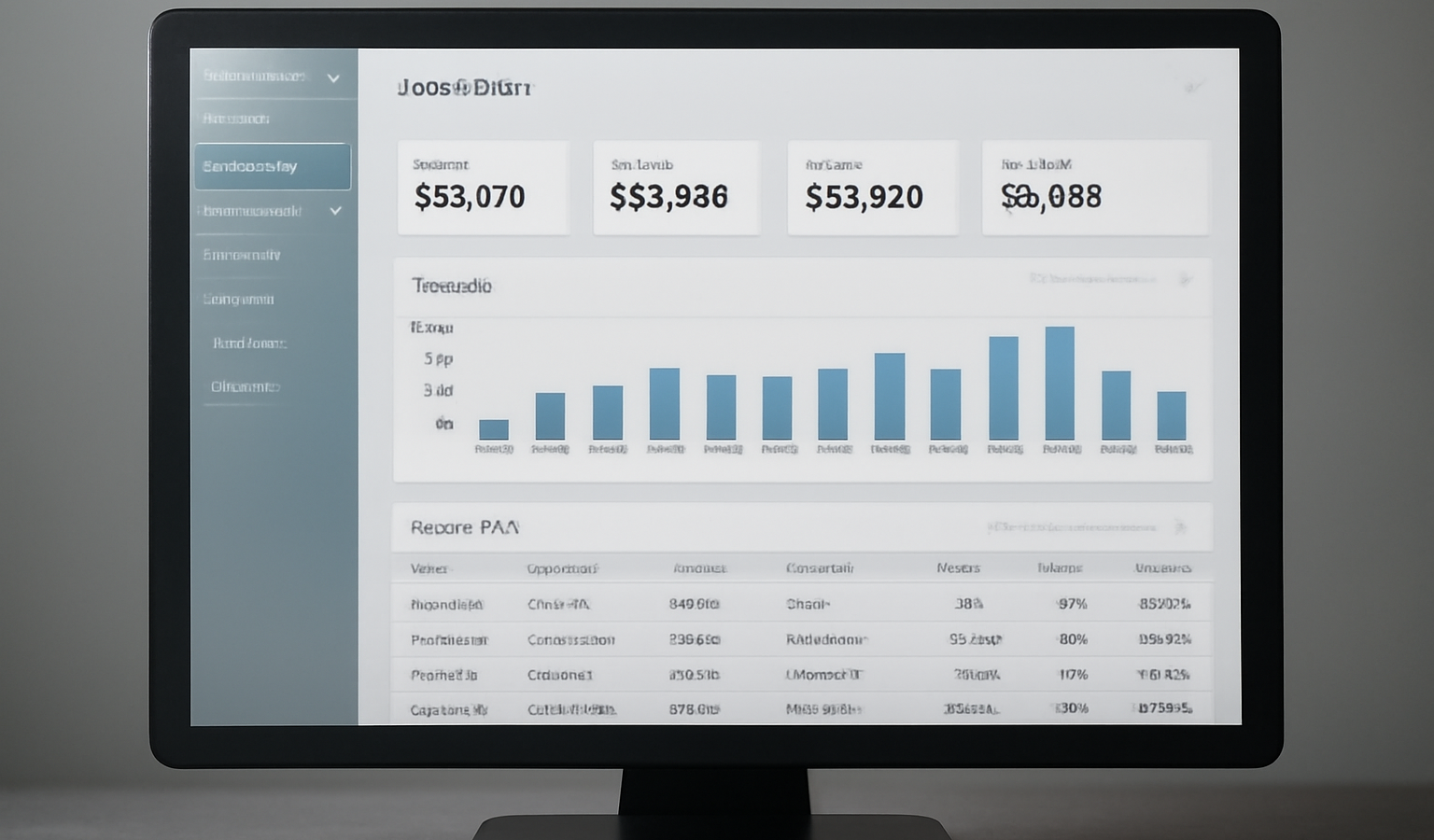 écran avec interface de gestion comptable