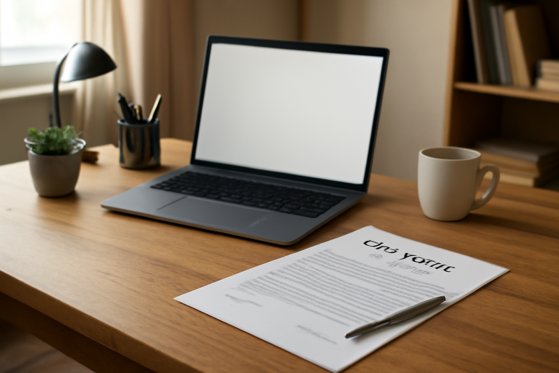 poste de travail à domicile avec contrat ouvert