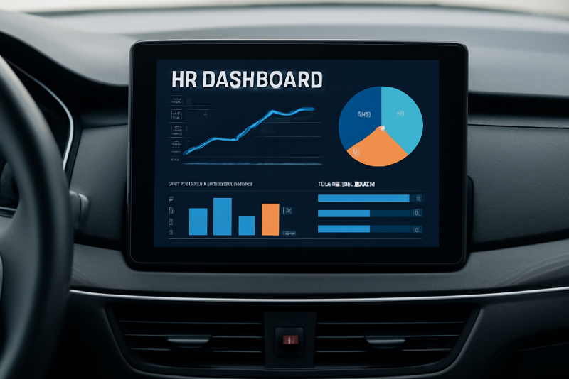 tableau de bord rh avec graphiques