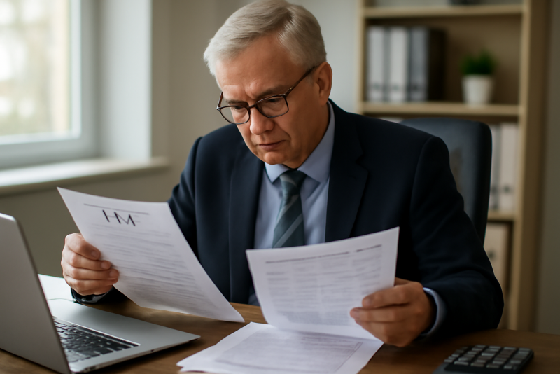 expert examinant déclarations fiscales au bureau