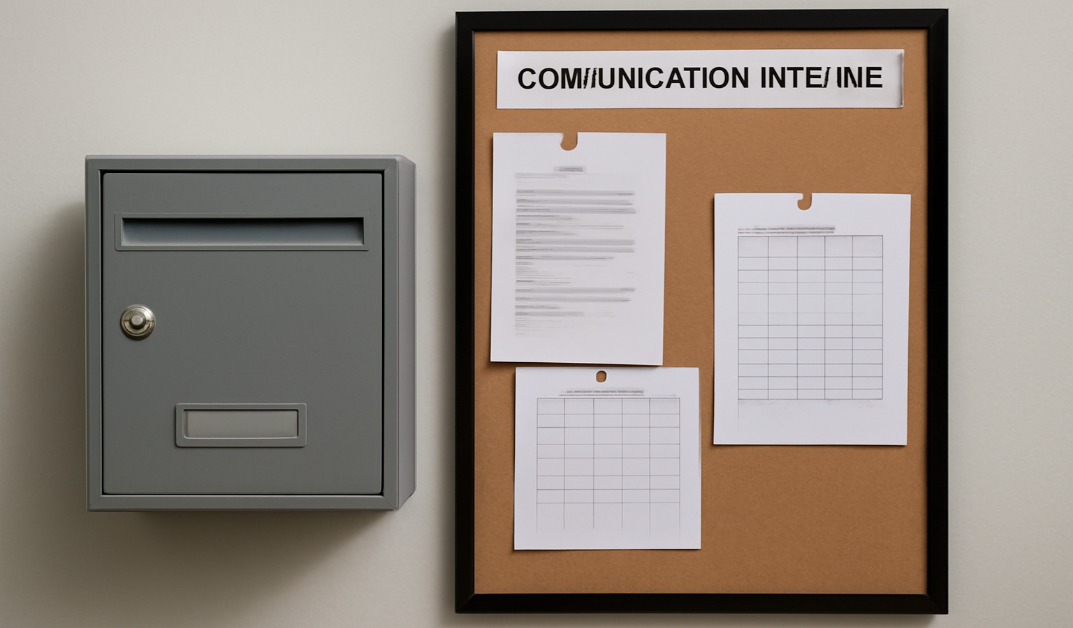 boite mail et tableau de communication interne
