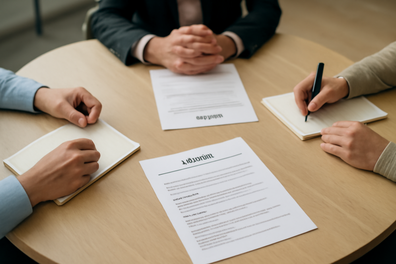 table ronde de selection avec CV et notes
