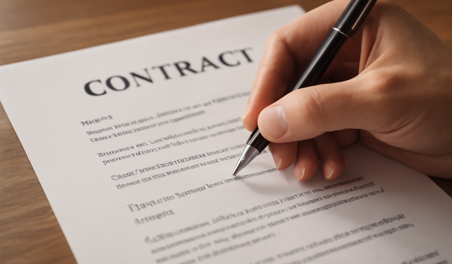 main corrigeant un document contractuel