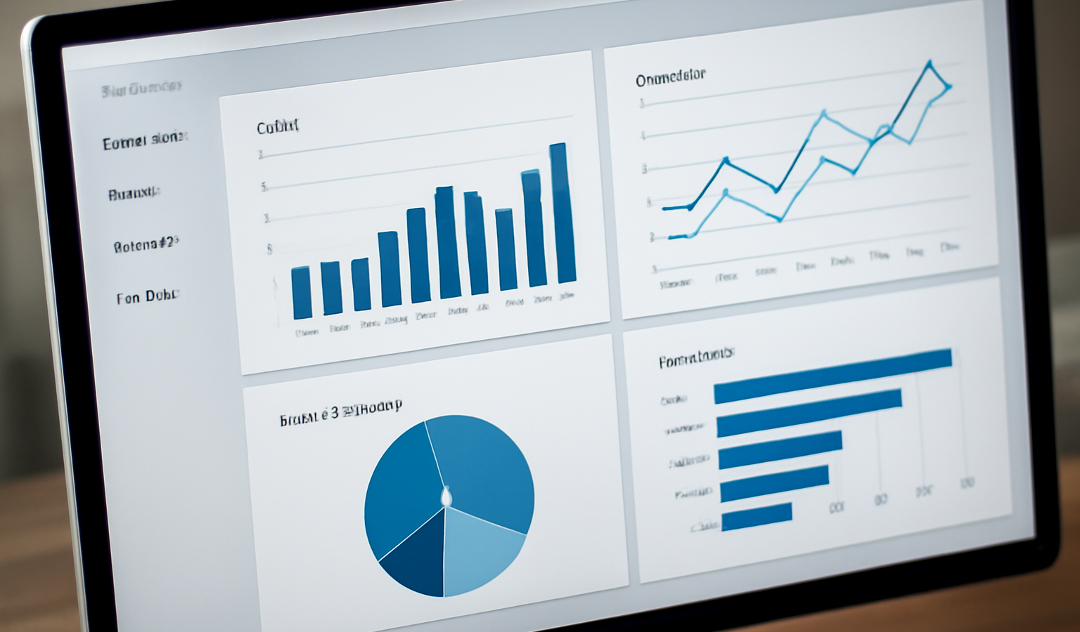 logiciel d'entreprise affichant graphes generiques